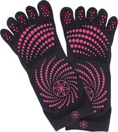 Gaiam Antislip Sportsokken Dames - Zwart / Roze - Maat 35-40