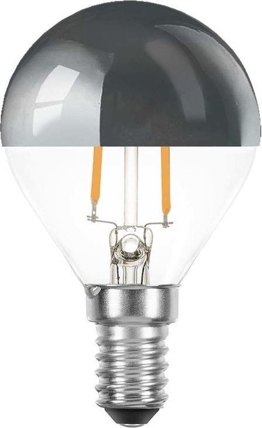 LEDmaxx Lampe Miroir LED Argent E14 2W 2200K 180lm Ø4.5x7.8cm