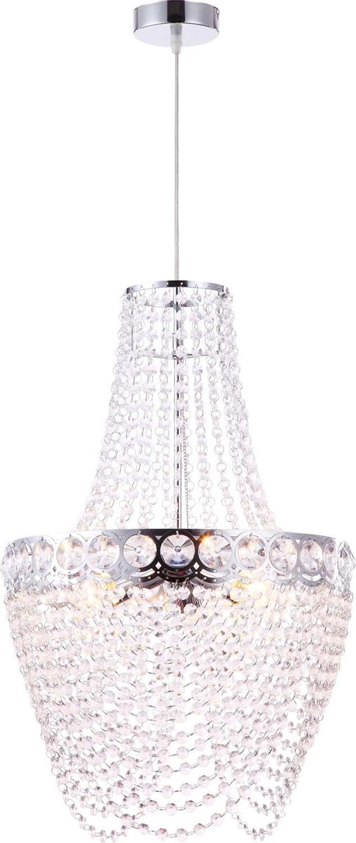 Globo - hanglamp - Stromboli - chroom - metaal - Ø 38cm - E27 - 16011