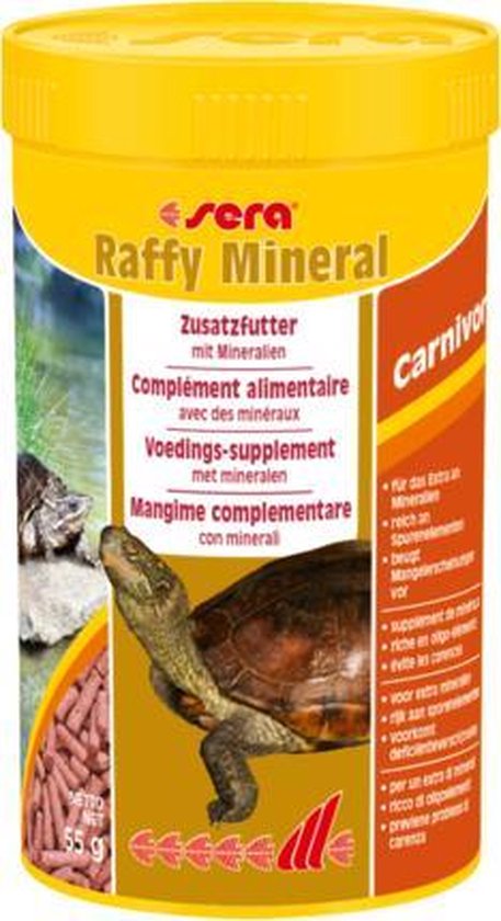 Foto: Sera raffy mineral 250ml reptielenvoer granulaat voor schildpadden