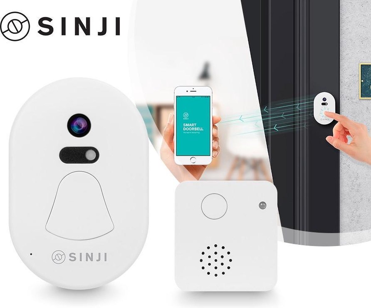 Sonnette sans fil Sinji avec caméra et récepteur - États-Unis Modèle avec  adaptateur... | bol.com