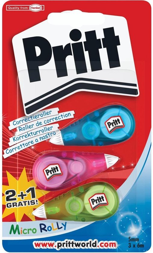 Pritt Micro Correctie roller 2st+1gratis | bol.com