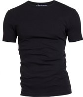 Garage 301 - Semi Bodyfit T-shirt ronde hals korte mouw zwart 3XL 100% katoen 1x1 rib