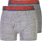 Superdry port Boxers Heren  Sportonderbroek - Maat M  - Mannen - grijs/rood