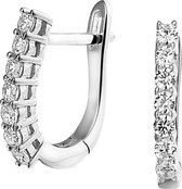 The Jewelry Collection Klapoorringen Zirkonia - Zilver