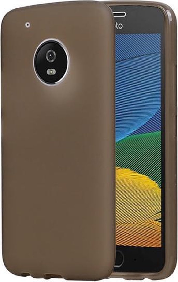 BestCases.nl Motorola Moto G5 TPU back case hoesje transparant Grijs