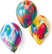 8 Latex Balloons Marbled Balloons Assorted 18 cm/7