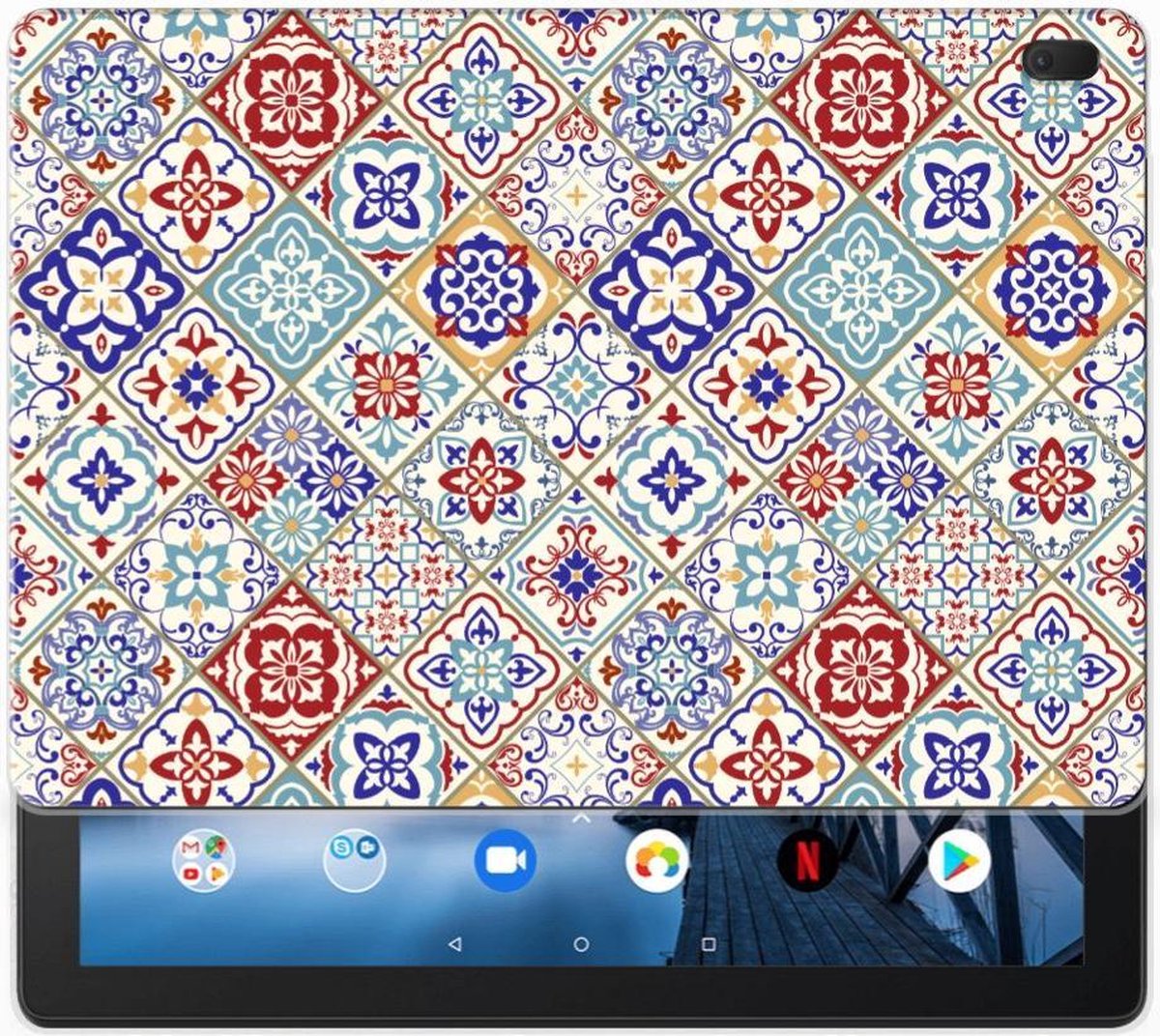 Back Cover voor Lenovo Tab E10 Tablet Back Cover Tiles Color