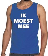 Ik moest mee tanktop / mouwloos shirt blauw heren M