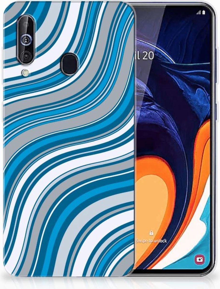 Samsung Galaxy A60 TPU bumper Waves Blue