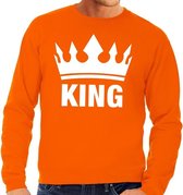 Oranje Koningsdag King sweater heren L