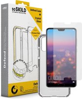 SoSkild Huawei P20 Defend Heavy Impact Case Transparent and Tempered Glass Transparent | TÜV Nord Kwaliteitskeurmerk
