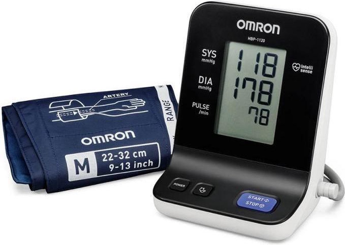 Omron HBP-1120 Bloeddrukmeter - met 1 volwassenen Medium manchet (22-32 cm) - + 1 AC adapter