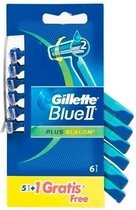 Wegwerpscheermessen Blue Ii Plus Slalom Gillette (6 uds)