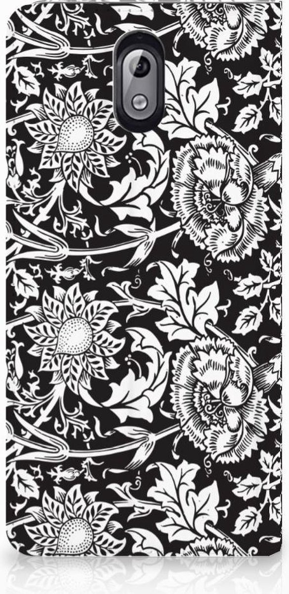 Nokia 3.1 (2018) Smart Cover Black Flowers