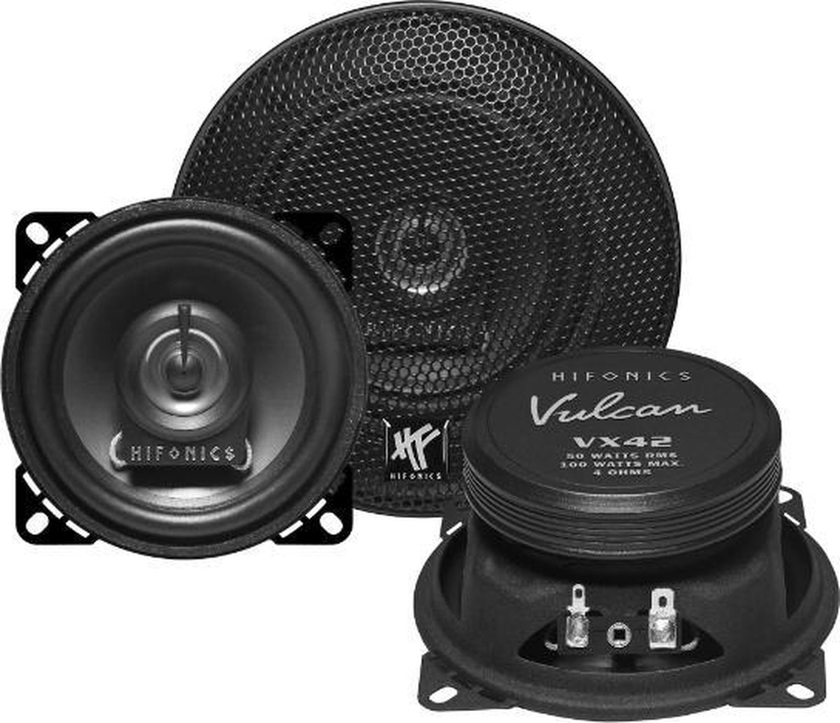 Hifonics VX42 - Autospeaker - 10cm 2 weg coaxiale luidsprekers - 100 Watt - goedkope speakers - 100mm