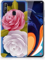 Back Case Geschikt voor Samsung A60 TPU Siliconen Hoesje Roses