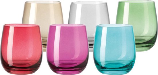 Leonardo Sora Drinkglas - set van 6 kleuren | bol.com