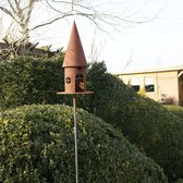 Voederhuis met puntdak + grondpin - decoroest