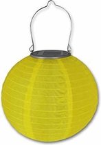 Solar lampionnen geel 35 cm - rond