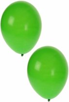 Bellatio Decorations ballonnen - 10 stuks - groen - 27 cm - helium of lucht - verjaardag / versiering