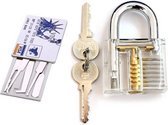 BonQ Lockpick Set - Transparant Oefen Slot - Incl Creditcard Met Tools