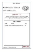 North Carolina Criminal Law and Procedure-Pamphlet 47