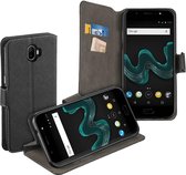 Zwart Y Wallet Bookcase Telefoonhoesje voor Wiko Wim