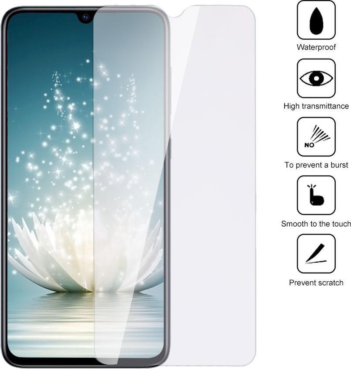 Screenprotector geschikt voor Samsung Galaxy A54 3X Screenprotector - Tempered Glass – 3Pack voordeelbundel