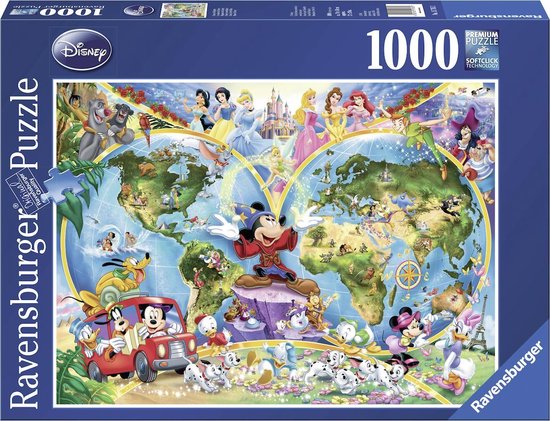 Ravensburger puzzel Disney's Wereldkaart - Legpuzzel - 1000 stukjes |  bol.com