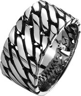 Mannen ring Staal Silver Chain-21.5mm