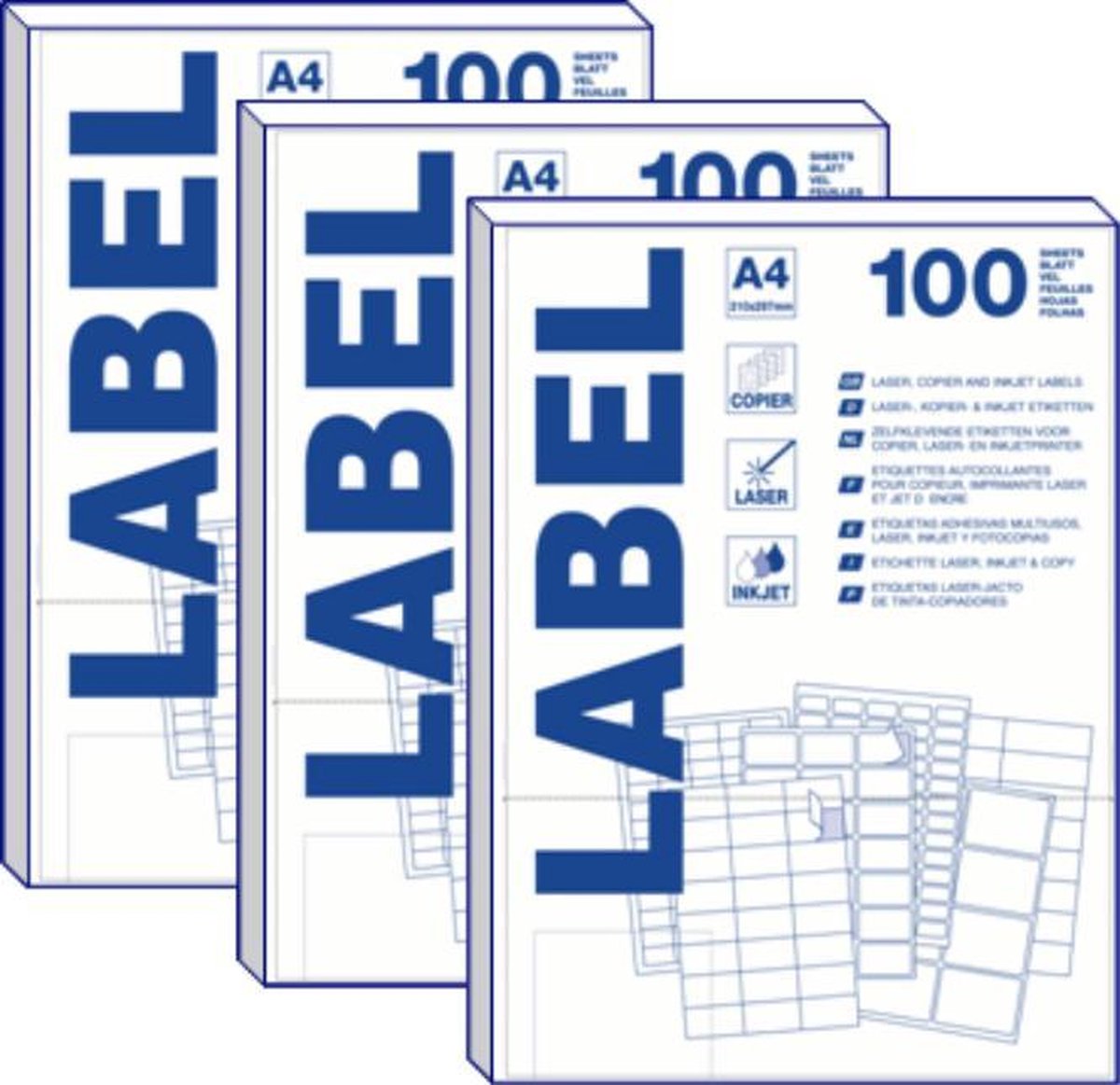 16 per vel A4 etiketten (105 mm x 37 mm) 2x8 labels 10x100 vel PRIJZEN ZIJN  PER DOOS À... | bol.com