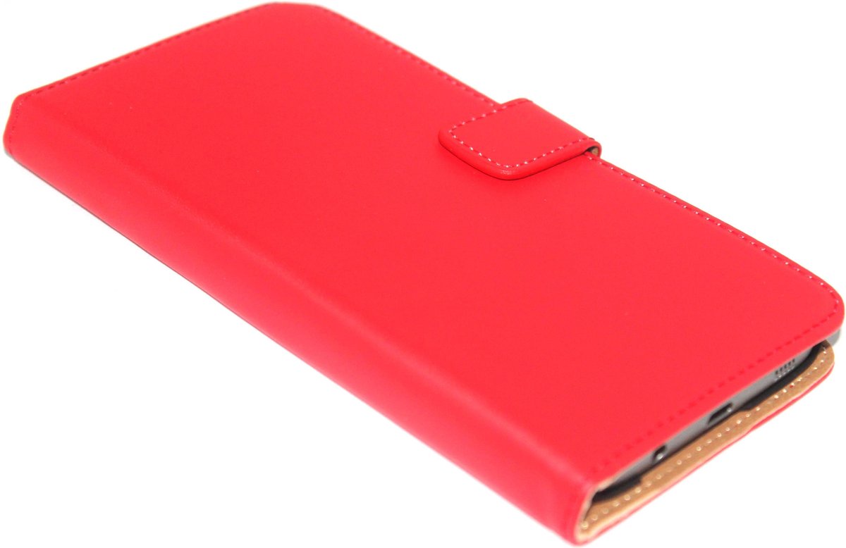 Kunstleren hoesje rood Geschikt voor Samsung Galaxy S7 Edge