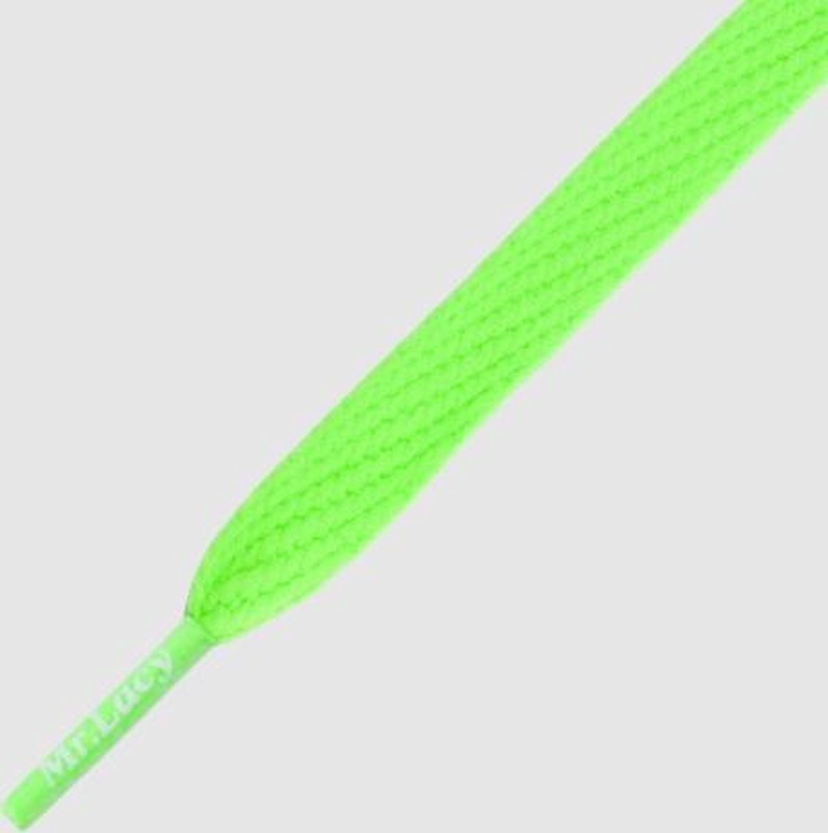 Mr. Lacy - Schoenveters - Veters - Sneakerveters - Flatties - Plat - Neon Groen - Veterlengte 130 cm – Breedte 10 mm