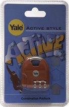 Yale kofferhangslot met 3 cijferige code (Rood)