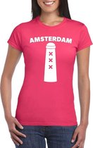 Gay Pride Amsterdammertje shirt roze dames 2XL
