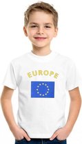 Wit kinder t-shirt Europa S (122-128)