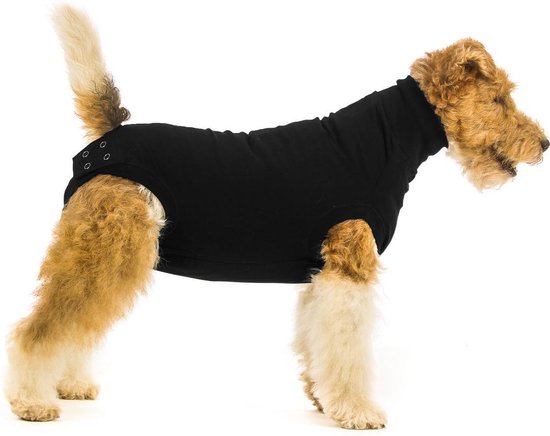 Suitical recovery suit hond zwart m 55-69 cm