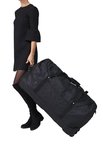 TravelZ Opvouwbare Wieltas | Reistas op wielen | 100 Liter | Lichtgewicht | Zwart