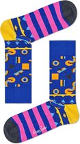Happy Socks Mix Max Sokken - Roze/Blauw/Geel - Maat 36-40