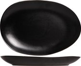 Assiette Plate Cosy & Trendy Vongola - Ovale - 35,5 cm x 24,8 cm - Noir