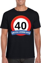 40 jaar and still looking good t-shirt zwart - heren - verjaardag shirts XXL