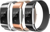 Adge® Milanese bandjes - Fitbit Charge 2 - 3-pack