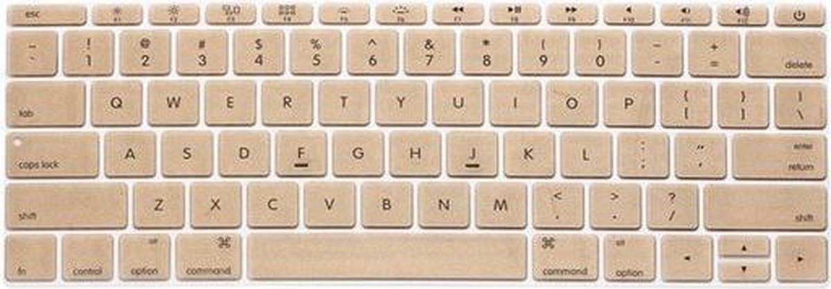 Siliconen Toetsenbord bescherming voor Macbook Pro zonder Touch Bar US-versie Goud