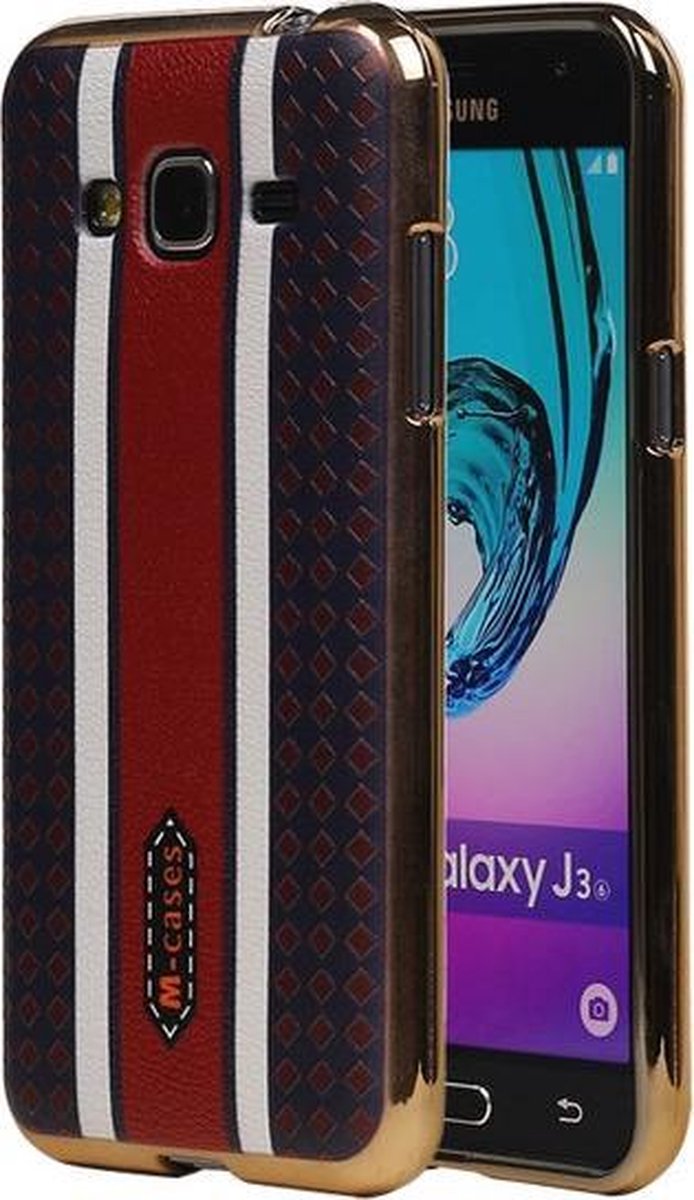 M-Cases Bruin Ruit Design TPU back case hoesje voor Samsung Galaxy J3 2016
