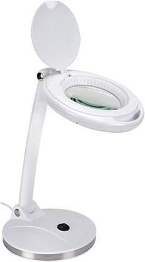 Velleman - Lampe de bureau - LED - Avec loupe - Blanc | bol.com