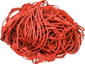 1 kg - Elastiek - rood - diameter 40mm - breedte 1,5mm - in zak - ca 3300  stuks