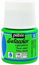 Pébéo Setacolor Fluoriserend Groene Textielverf - 45ml textielverf voor lichte stoffen