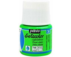 Pébéo Setacolor Fluoriserend Groene Textielverf - 45ml textielverf voor lichte stoffen