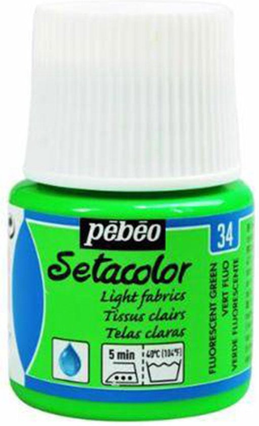 lucht aanwijzing materiaal Pébéo Setacolor Fluoriserend Groene Textielverf - 45ml textielverf voor  lichte stoffen | bol.com